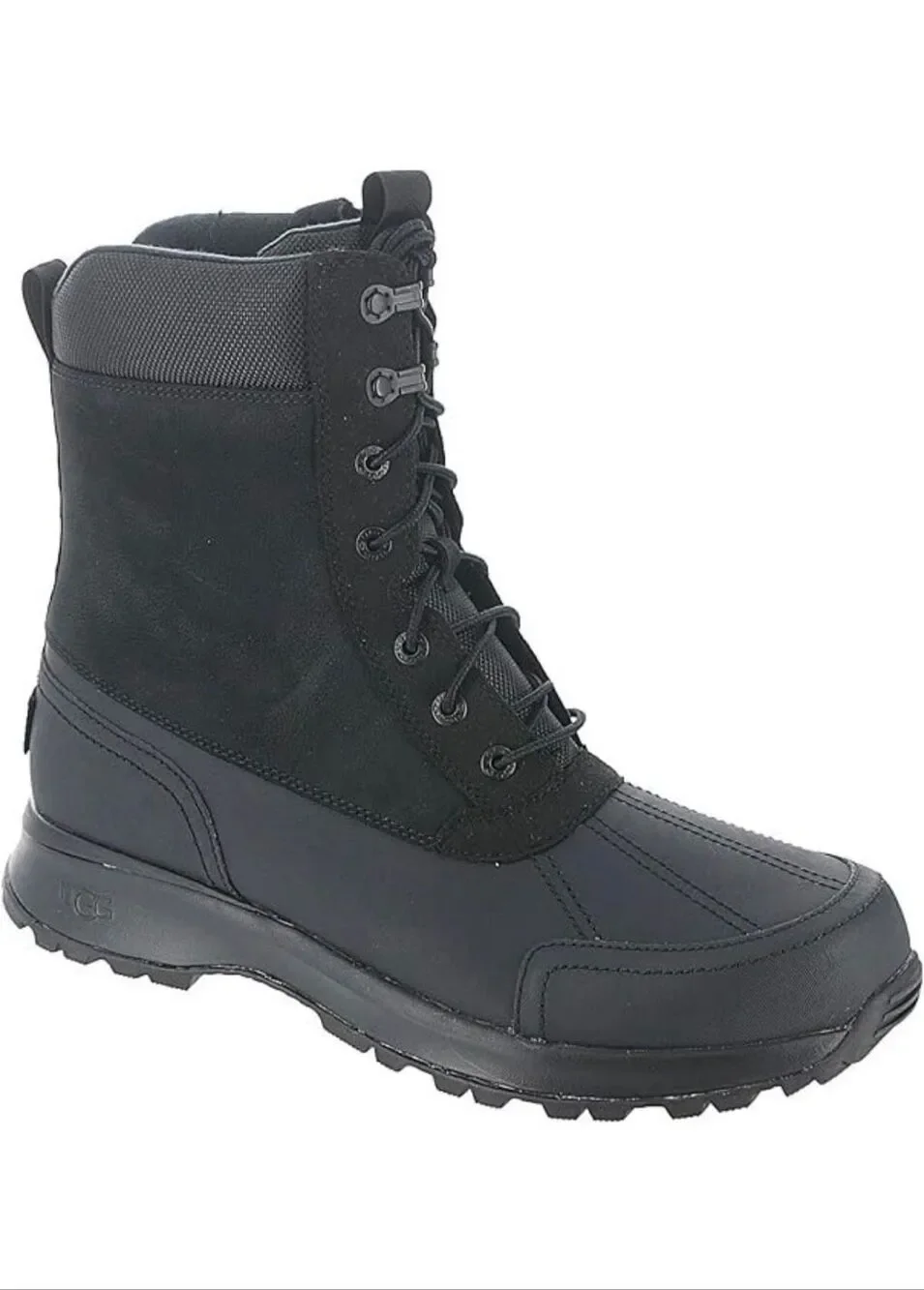 UGG $229 Emmett Duck Boot Hi Black Waterproof Cold Rated Men’s 11 NWOT